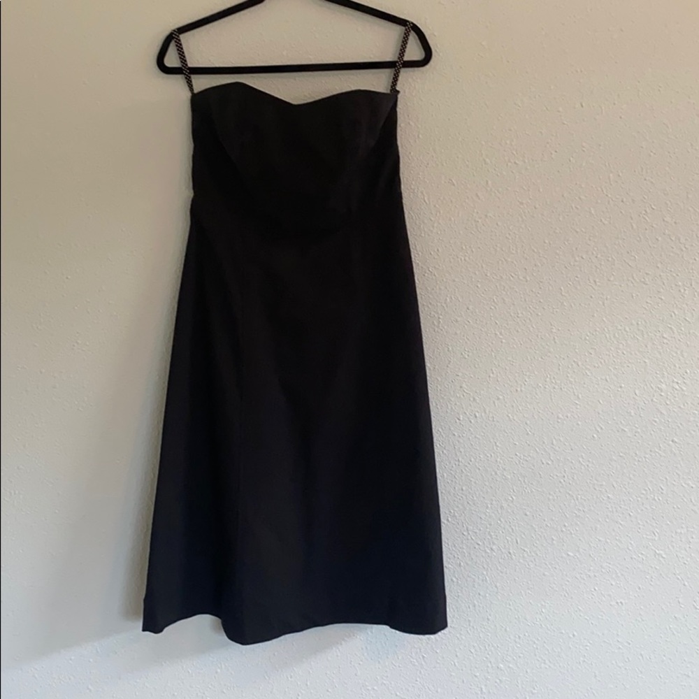 Vintage Issac Mizrahi Strapless Black Dress 10